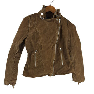 Vtg Esmara Faux Suede Leather Jacket Womens Brown Sz 10 Y2k 2000s